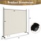 Costway 6FT Single Panel Room Divider with Wheels Rolling Fabric Partition Privacy Screen